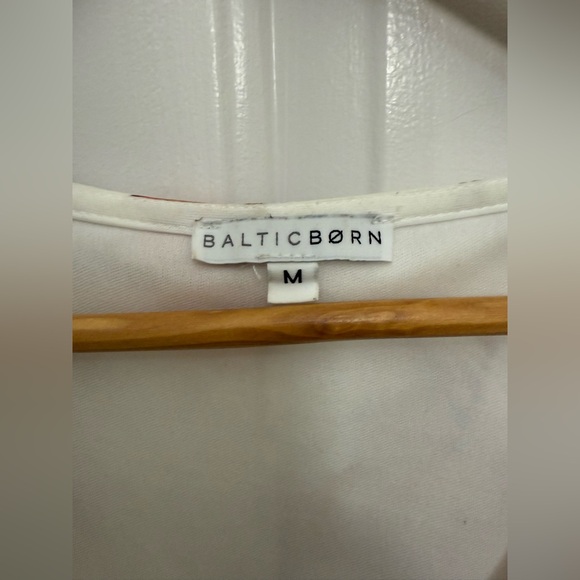 Women’s Baltic Born White And Pink Floral Maxi Dress M Cottagecore Sun Dress - Picture 4 of 12